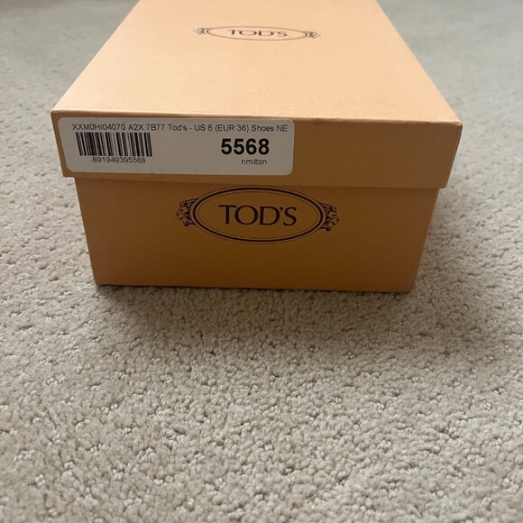 New in Box Tod's Ballet Flats Classic Made in Italy Sz 36 Chic Sophisticated - Picture 7 of 7